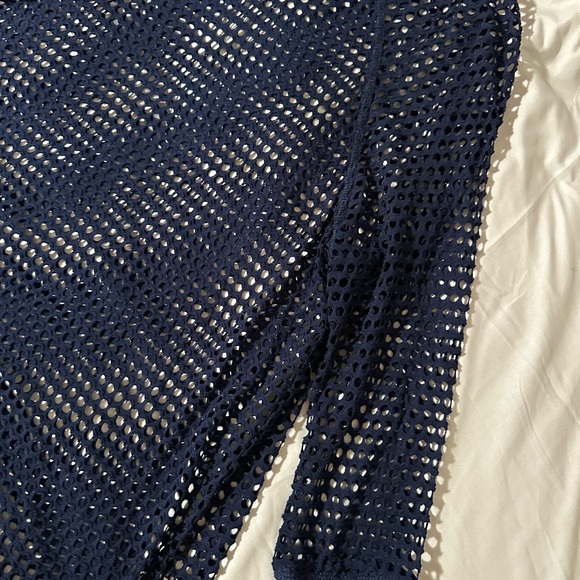 Bobeau Midnight Blue Eyelet Knit Top - Picture 7 of 12